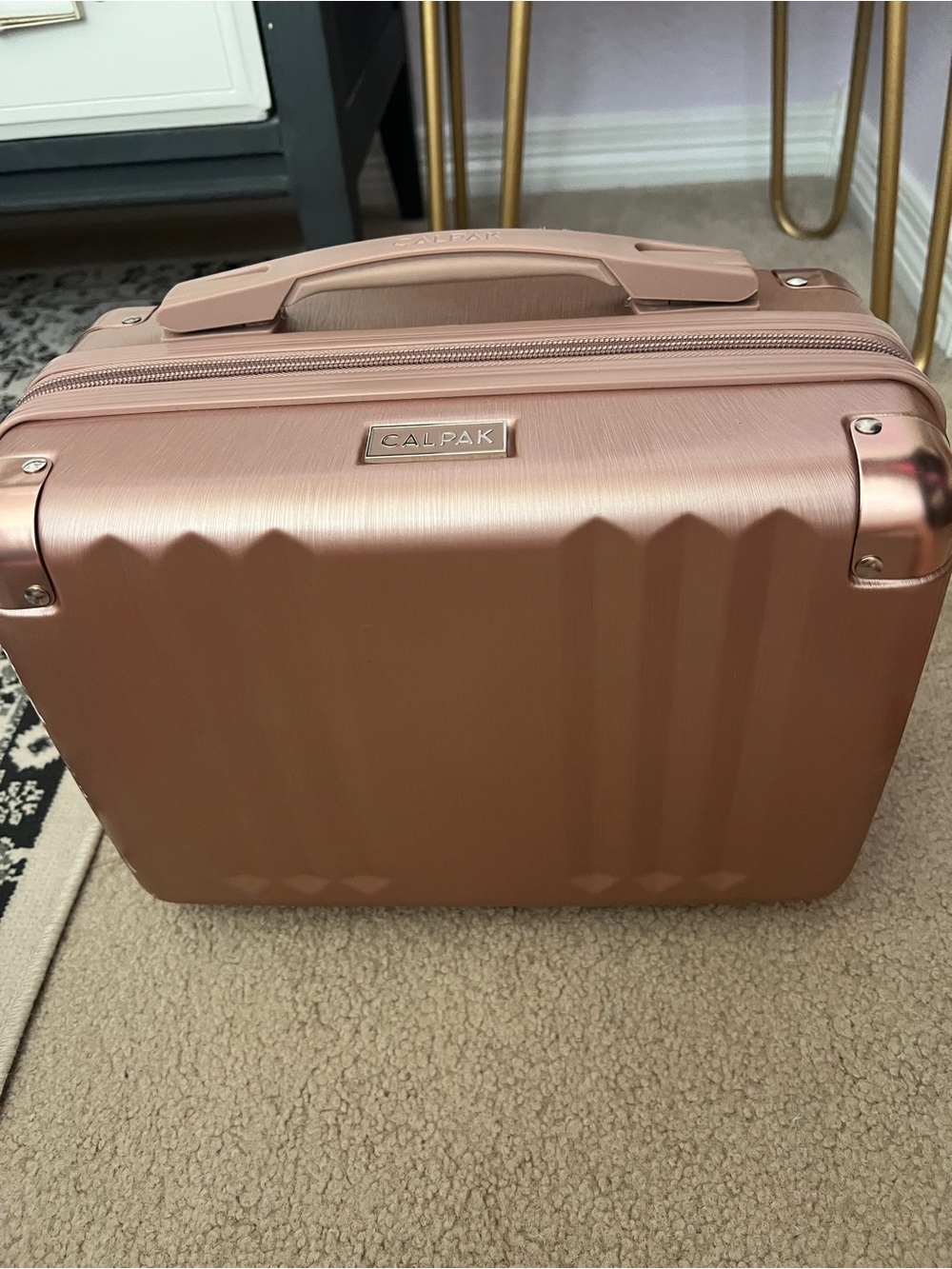 Calpak Rose Gold Carry-On Travel Case